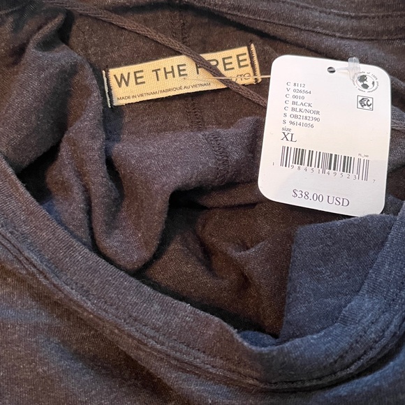 We the Free People Black Nova Sz XL Tee Shirt NWT - Picture 13 of 13